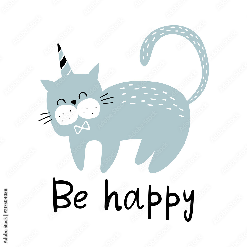 Photo Vector illustration of a Cute cat