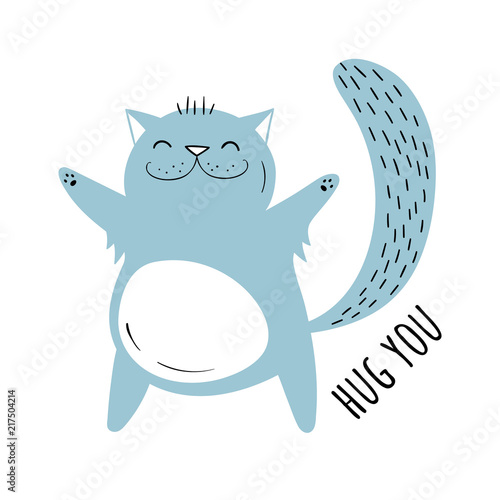 Foto Vector illustration of a Cute cat