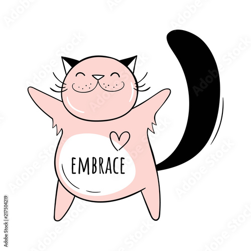 Fotomural Vector illustration of a Cute cat
