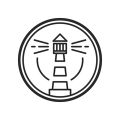 Poster - Lighthouse logo. Tower icon. Marine symbol. Vector eps 08.