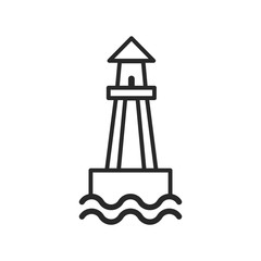 Canvas Print - Lighthouse logo. Tower icon. Marine symbol. Vector eps 08.