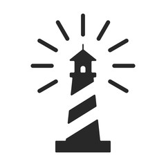 Canvas Print - Lighthouse logo. Tower icon. Marine symbol. Vector eps 08.