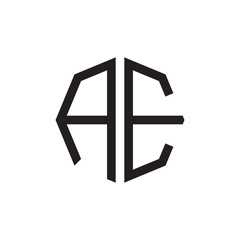 two letter AE octagon logo