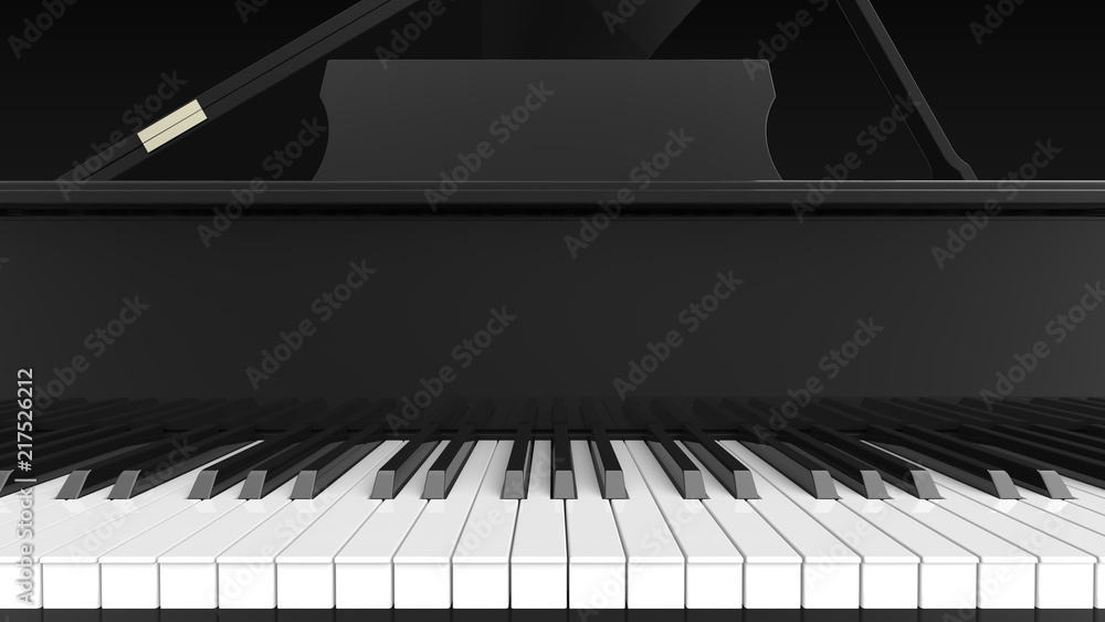 グランドピアノ 鍵盤 正面 寄り の Stock イラスト | Adobe Stock