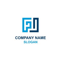 FJ letter initial square logo.
