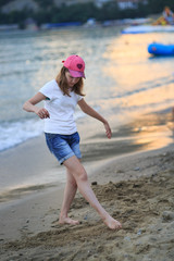 Wall Mural - girl near the sea