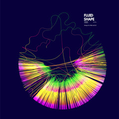 Poster - Moving lines of abstract background 