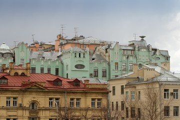 Wall Mural - Moscow rooftops cityscape