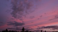 Evening Colors Dramatic Cloudy Sky, Clouds Moving On Darkening Sky, Time Lapse Scene Full HD Video