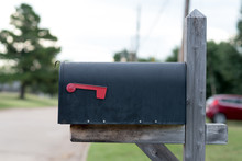 Mailbox With Flag Down