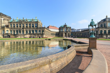 Wall Mural - Architecture in old town of Dresden, afternoon foto.