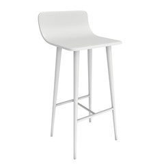 Wall Mural - Bar stool furniture 3d render isolated on white. High chair. Bar interior design.