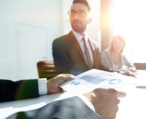 Canvas Print - background image . business team at a Desk