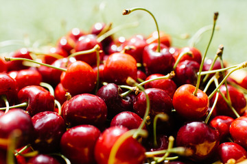 Cherry berries close up