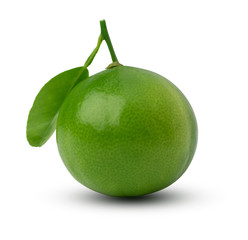 Wall Mural - limes isolated on the white background. with clipping path