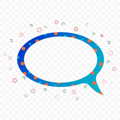 Wall Mural - transparent chat cloud in colorful execution. vector illustration on a transparent background