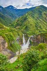 Wall Mural - Amazing landscapes in Baños Ecuador, located on the northern foothills of the Tungurahua volcano