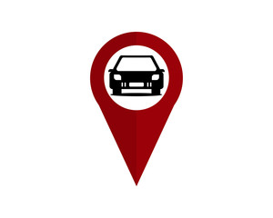 Canvas Print - car marker map symbol logo image vector pin locate