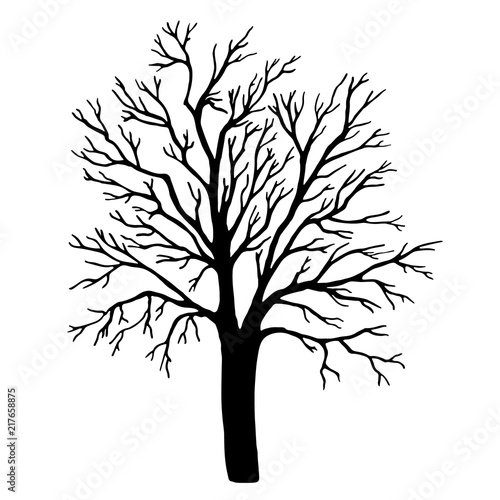 Dead Tree Isolated Halloween Decor Vector Kaufen Sie Diese