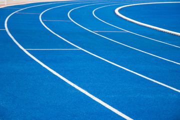 running track blue color - For fitness or competition Bangkok of Thailand