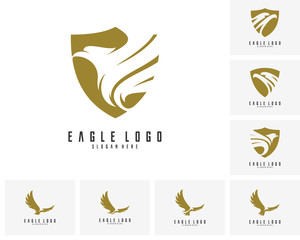 Wall Mural - Set of Eagle logo vector