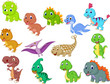 Cute baby dinosaurs collection