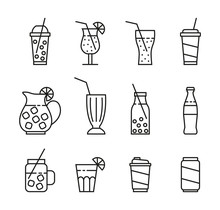 Set Of Beverages Icons