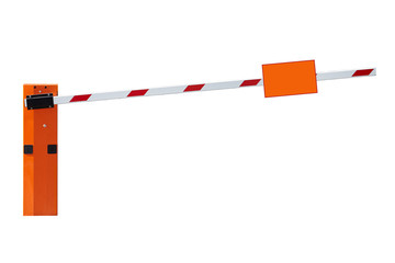 Automatic barrier on white background