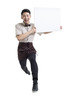 © Blue Jean Images - Young waiter showing a whiteboard