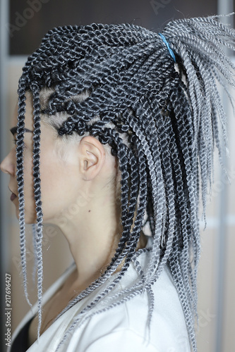 Senegalese Twisted Pigtails Weave Through The Braid Many African