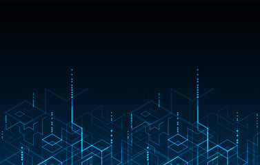 Vector illustration. Digital technology and engineering background.