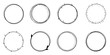 Set of circle frames, sticker
