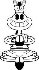 Poster - Smiling Cartoon Zebra Monk