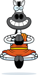 Poster - Smiling Cartoon Zebra Monk