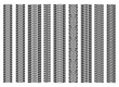 © vectortatu - Tire tracks brushes. Bike or track road tyre track race textures, motorbike print silhouettes seamless pattern set