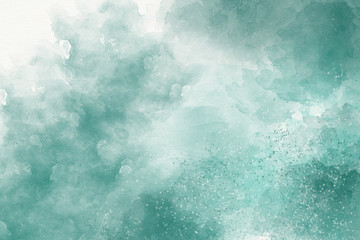Wall Mural - green watercolor background