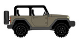 Fototapeta Nowy Jork - Suv jeep for safari and extreme travel pictogram vector eps 10