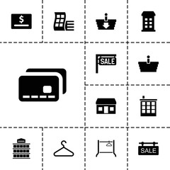 Sticker - Collection of 13 retail filled icons