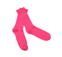 Pink Socks On White Background, Top View