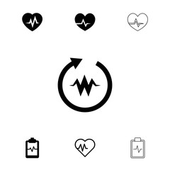 Sticker - Collection of 7 cardio filled and outline icons