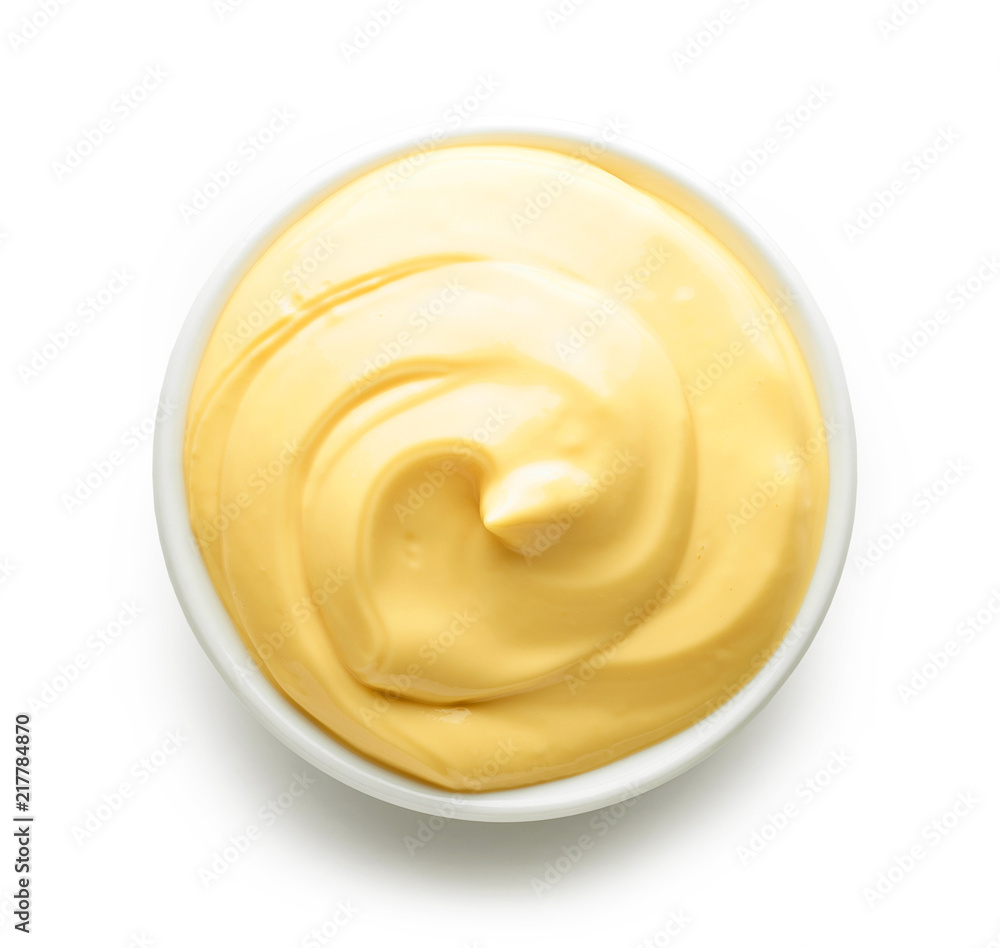 bowl of mayonnaise - obrazy, fototapety, plakaty 