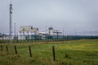 Buildings and fences of jail in Eyrarbakki, small village in southern Iceland