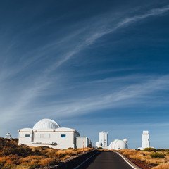 Wall Mural - Teide Observatory astronomical telescopes in Tenerife, Canary Islands, Spain