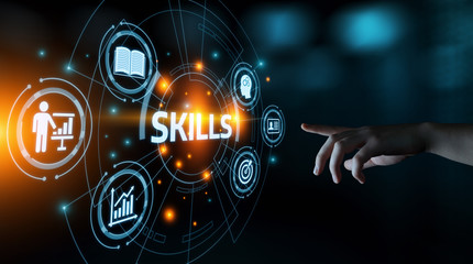 Wall Mural - skill knowledge ability business internet technology concept