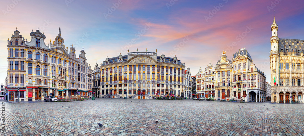 Obraz na płótnie Panorama of Brussels, Belgium w salonie