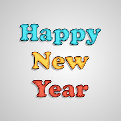 Sticker - illustration of elements of New Year Background