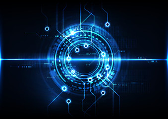 Wall Mural - abstract digital technology operational system cyber background vector