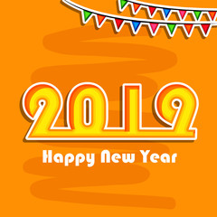 Sticker - illustration of elements of New Year Background