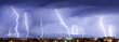 © lappoa - Night. Thunderstorm, flash of lightning above the city.