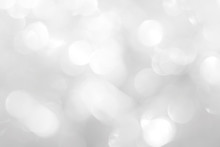 Shiny White Blur Background. Template For New Year's Postcard.